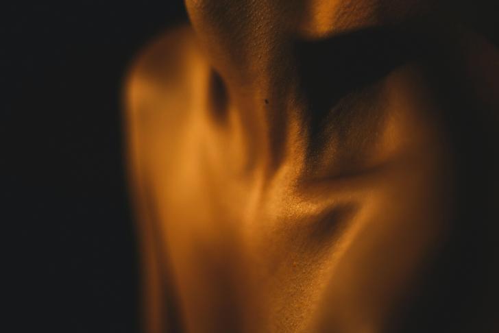yellow light cast on skin